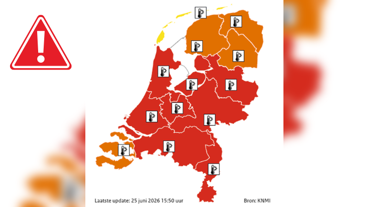 Vrijdag 26 juni: code rood